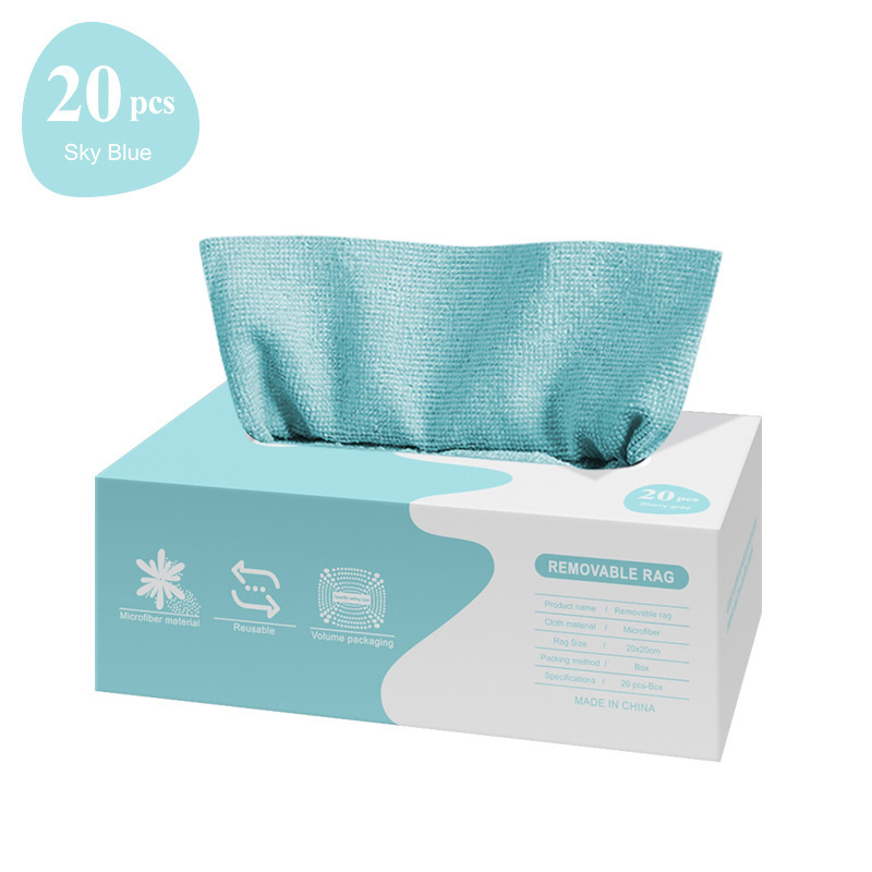 전체 폴리에스터 20*20cm/20개입 영문 디자인, 해수 블루