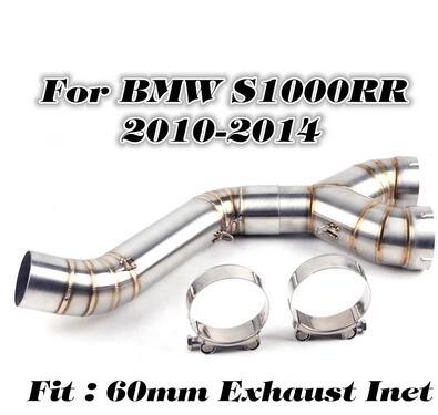 Motorcycle Sports Car Modified Exhaust Suitable for Bmw S1000Rr 304 Stainless Steel Mid-Section Exhaust Pipe