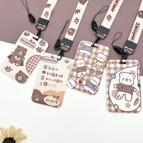 Access control card holder, badge, bus, subway, kindergarten, access control, ID card holder, cartoon lanyard, student meal card holder, wholesale
