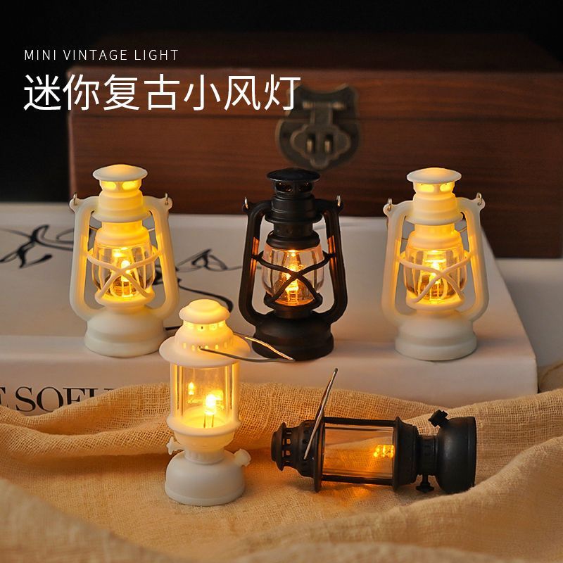 Mini retro simulación LED electrónica lámpara de noche colgante lámpara de vela al aire libre atmósfera de vacaciones decoración escena de luz