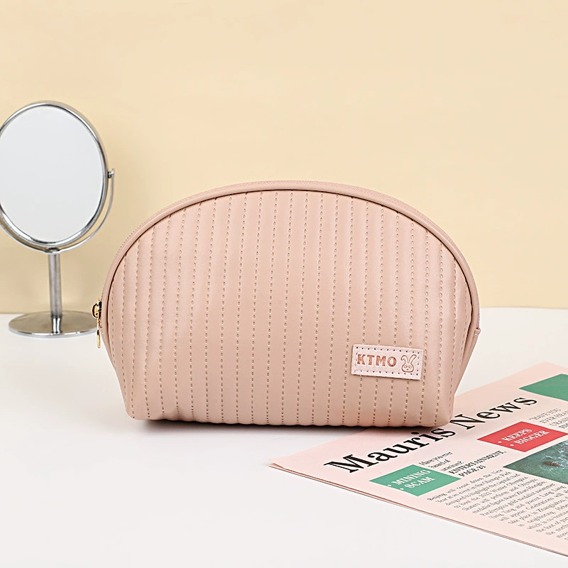 Polyurethane Cosmetic Bag, Handheld Waterproof Organizer, Spacious 24.2×19.6×3.6 cm