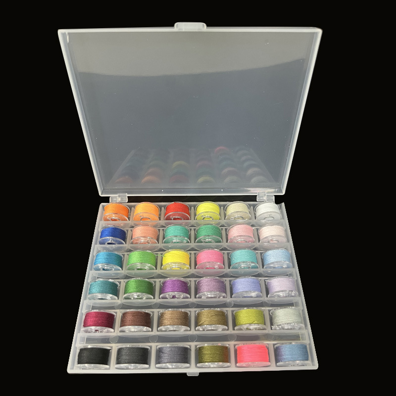 Máquina de coser con hilo de bobina para el hogar, caja de bobina vacía, caja de bobina de hilo de coser multicolor con 25 cajas de bobina