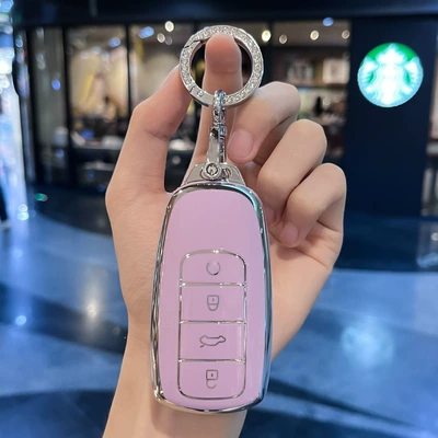 Car key bag | 9/8/8Plus/7Plus Simple European Mengda - type-c-purple-key-cover-diamond-ring