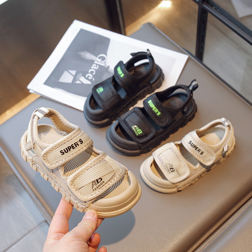 Children's Sandals 2024 Summer New Style Boys and Girls Beach Sandals Breathable Casual Sports Boys' Summer Shoes Cross-Border