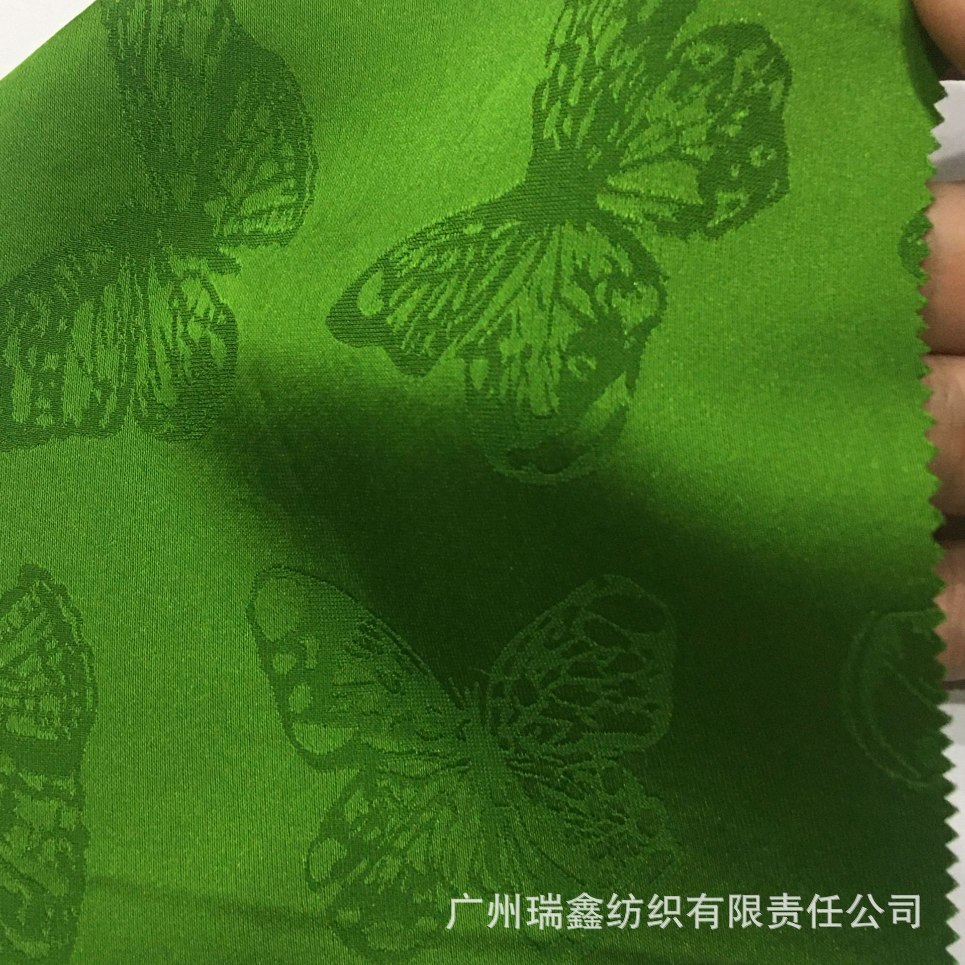 现货高品质真醋酸缎面蝴蝶提花面料连衣裙套装裤子睡衣家居服布料