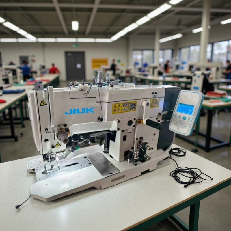 Venta al por mayor JK-781D cabeza plana máquina de ojo de cerradura equipo de accionamiento directo de alta velocidad máquina industrial máquina de coser equipo de costura