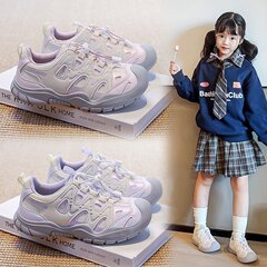 户外丑萌登山老爹鞋网布透气女款2025新款春秋季防滑运动休闲女鞋