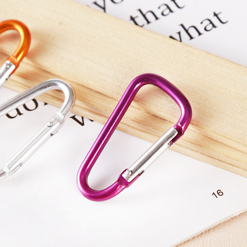 Water bottle buckle D-shaped aluminum alloy carabiner buckle outdoor hanging buckle multi-functional backpack buckle spring buckle wholesale