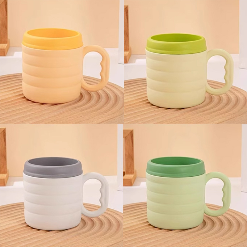 Taza de enjuague casera de doble color de bambú, taza de enjuague duradera, taza de enjuague de almacenamiento de cepillo de dientes para dormitorios de estudiantes image 6