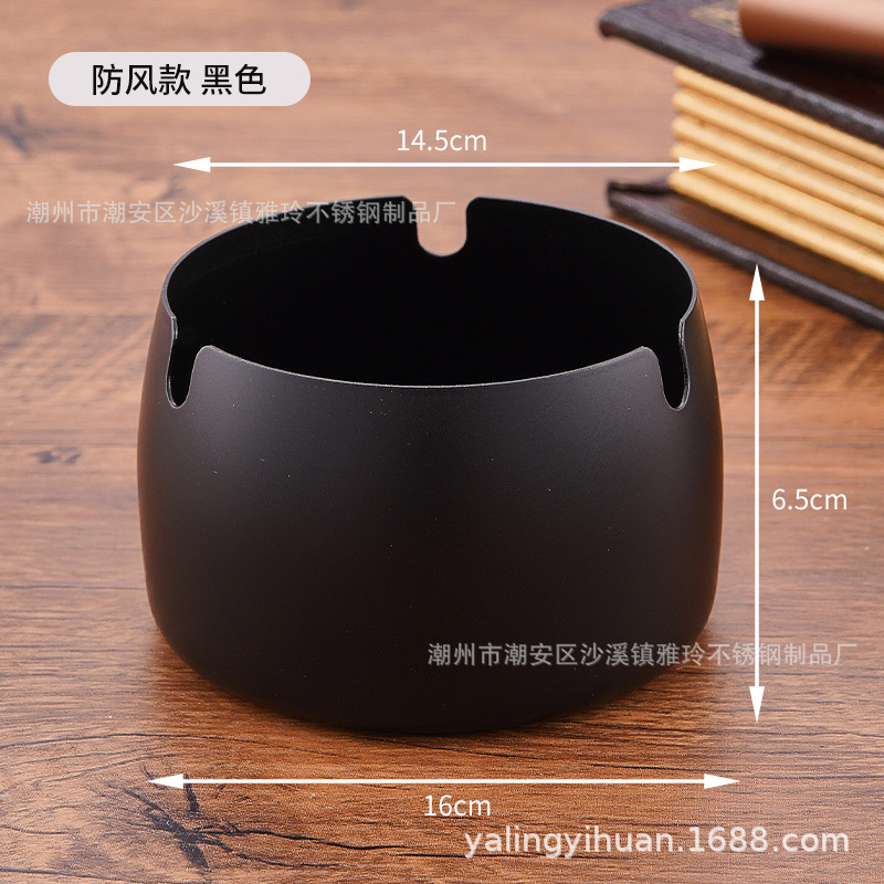 Cenicero de acero inoxidable dorado grueso, resistente y elegante, ideal para bar o cafetería, venta directa de fábrica