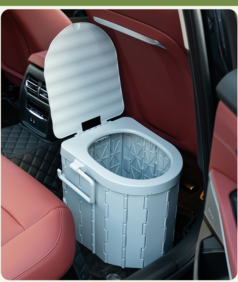 【Premium Selection】Portable Outdoor Camping Folding Toilet Car Seat Toilet Emergency Toilet for Car Travel Odor-Proof