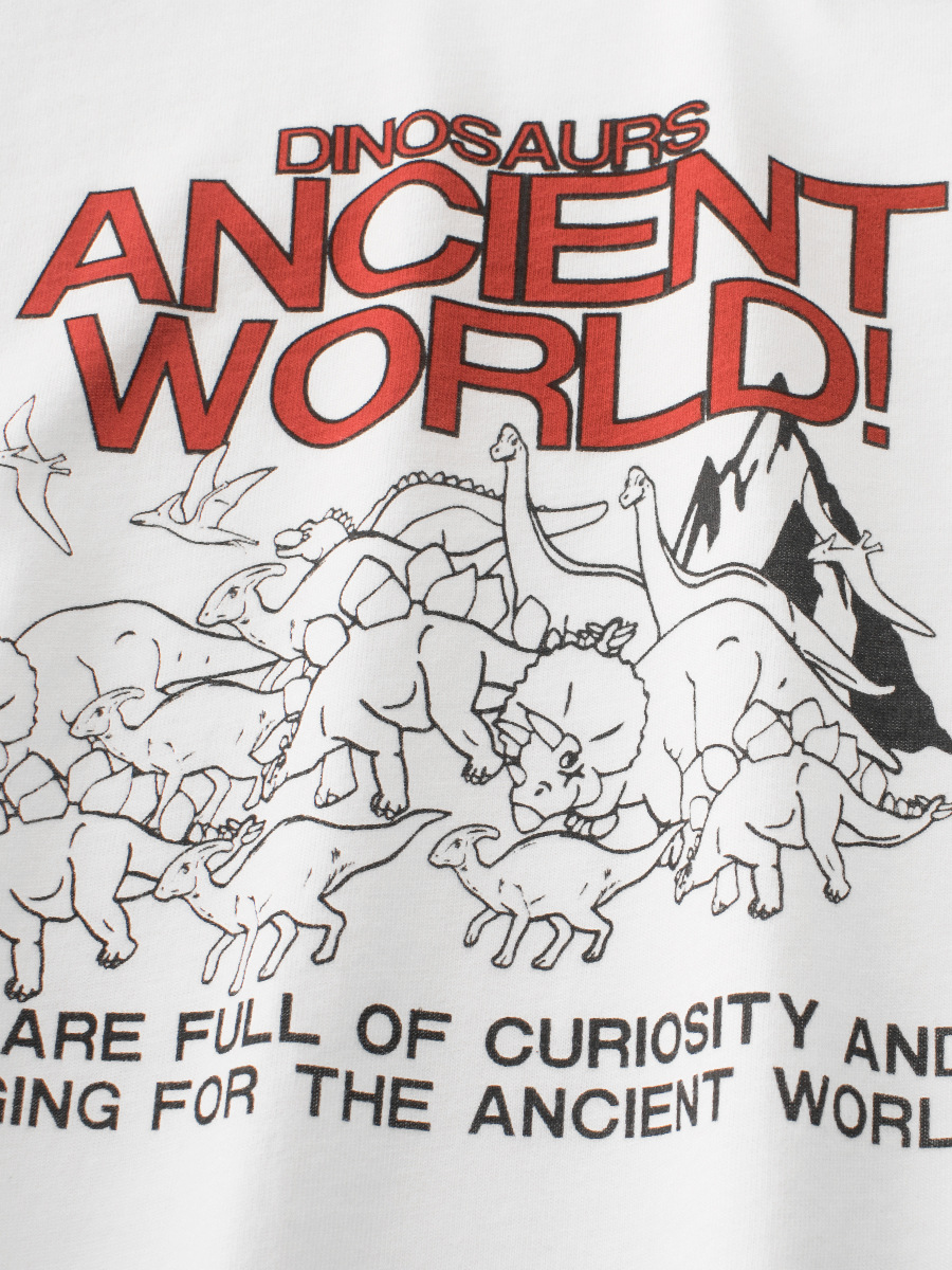 27KIDS ropa para niños Camiseta de manga corta para niños coreanos Ropa de bebé para hombres Impresión de dinosaurios Verano Nuevos productos