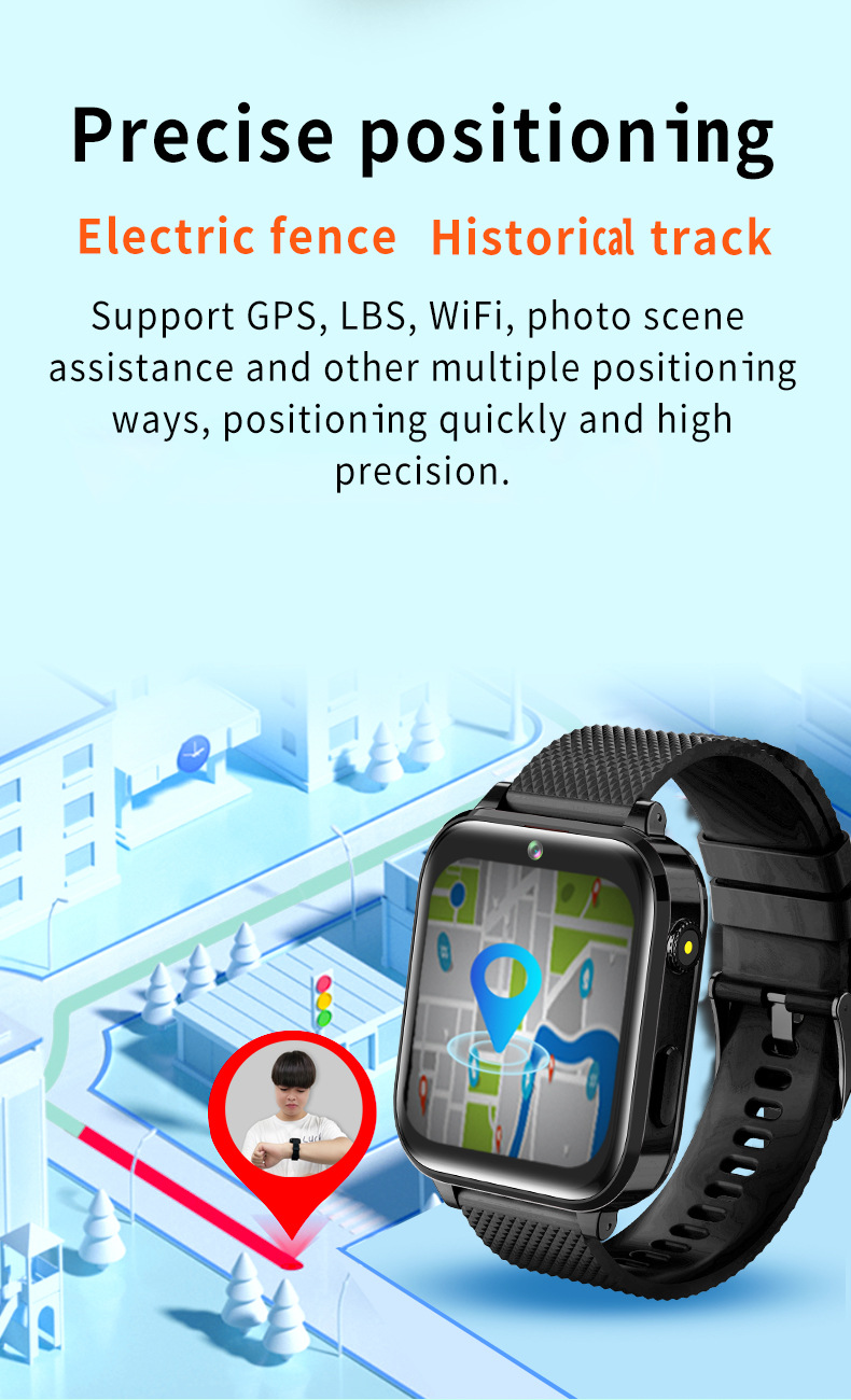1.7-inch IPS pink cross-border children's watch smartwatch SOS photo positioning video call smartwatch Item Picture