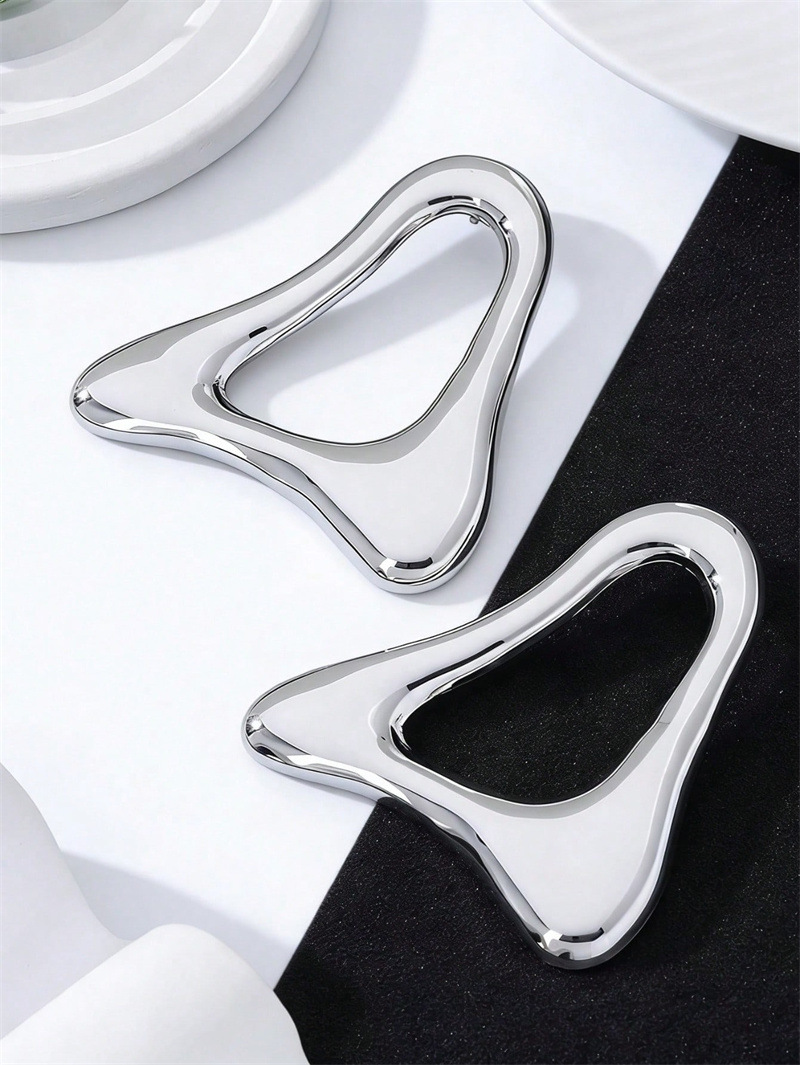 Orecchini a lobo donna triangolo cavo retro esagerati_voghion.com