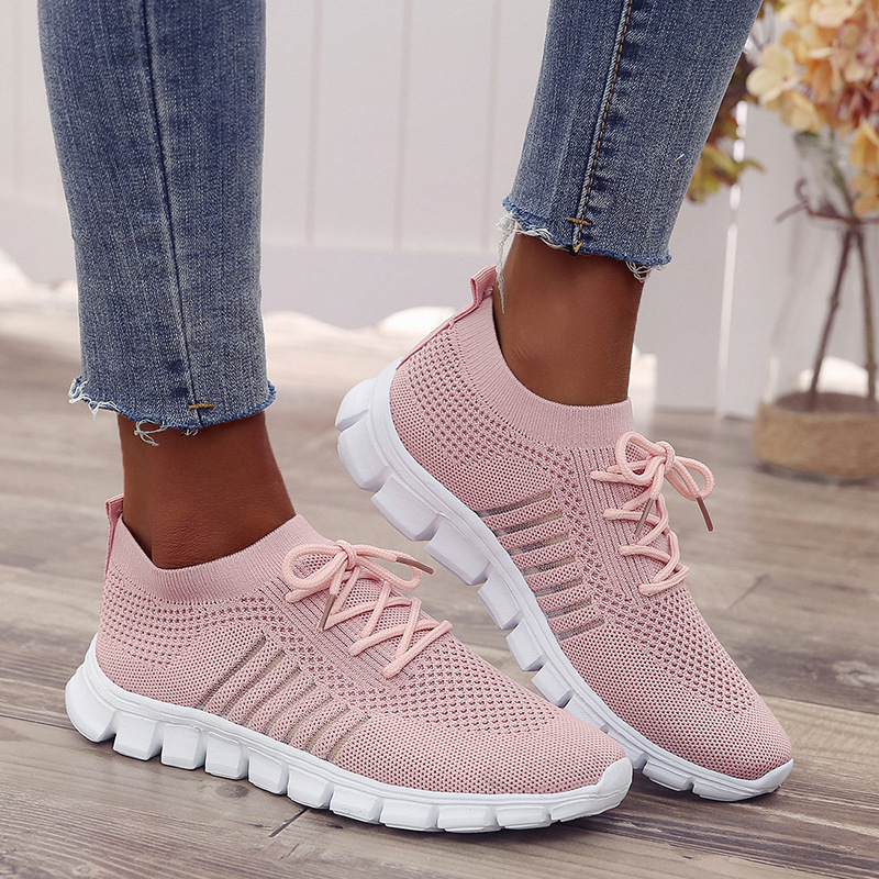 Foreign Trade Feiwei 43 Size Lace-Up Mesh Sports Shoes for Women 2025 New Korean Version in Stock Lightweight Flats Large Size Shoes Foreign Trade Feiwei 43 Size Lace-Up Mesh Sports Shoes for Women 2025 New Korean Version in Stock Lightweight Flats Large Size Shoes