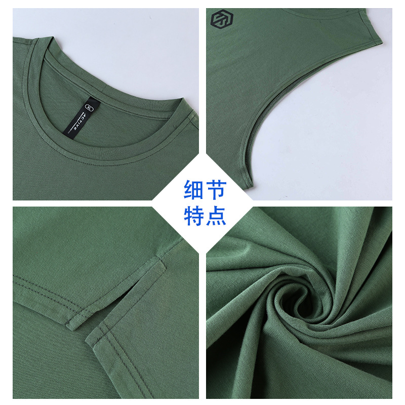 Verano de los hombres corriendo deportes Chaleco de secado rápido fitness transpirable de algodón sin mangas crossbody bottoming undershirt personalizado impreso LOGO