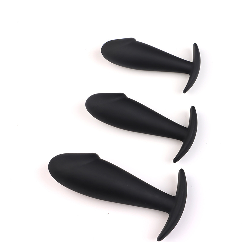 Silicone Anchor Anal Plug, Wearable Large Black Design for Adults — detail image 4