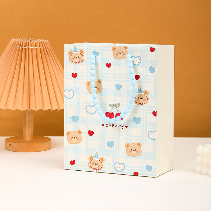 Nuevas bolsas de regalo exquisitas con diseño de animales de dibujos animados en relieve con cuerda de burbujas, directamente del fabricante, para el Día de la Mujer y San Valentín.