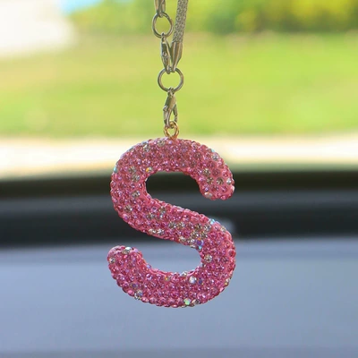 Car hanging | Car Pendant for Women - s-letter-car-pendant-pink