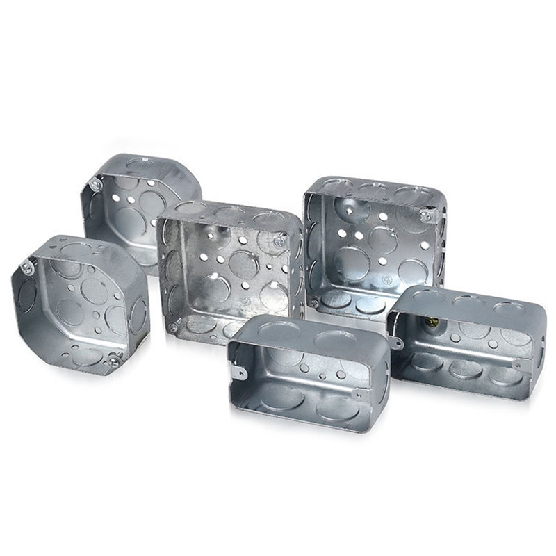 Caja de conexiones de placa galvanizada estándar de América del Sur Caja de conexiones de placa galvanizada estándar de América del Norte Caja de conexiones de conmutación octagonal 4 * 2 / 4 * 4