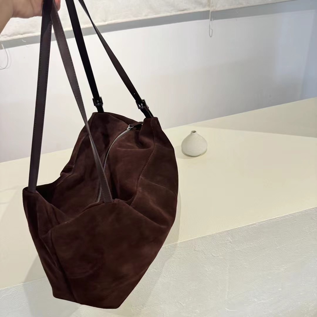 Niche Design Korean Cowhide Oversized Tote Bag With Shoulder Strap 2024 New Arrival Unisex Practical Large Hobo Bag - Thumbnail 8