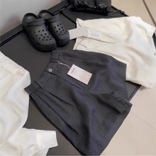 老钱风灰色棉麻短裤女外穿夏薄款慵懒宽松阔腿五分裤休闲西装短裤