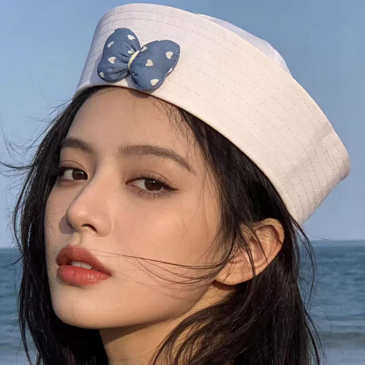 핑크 한국식 선원 모자