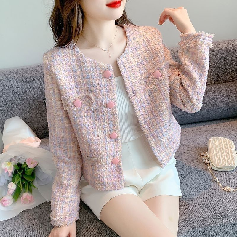 2025 Tweed Short Jacket for Women in Chanel Style, New Spring and Autumn Collection, High-End and Elegant, Petite Top for Autumn and Winter