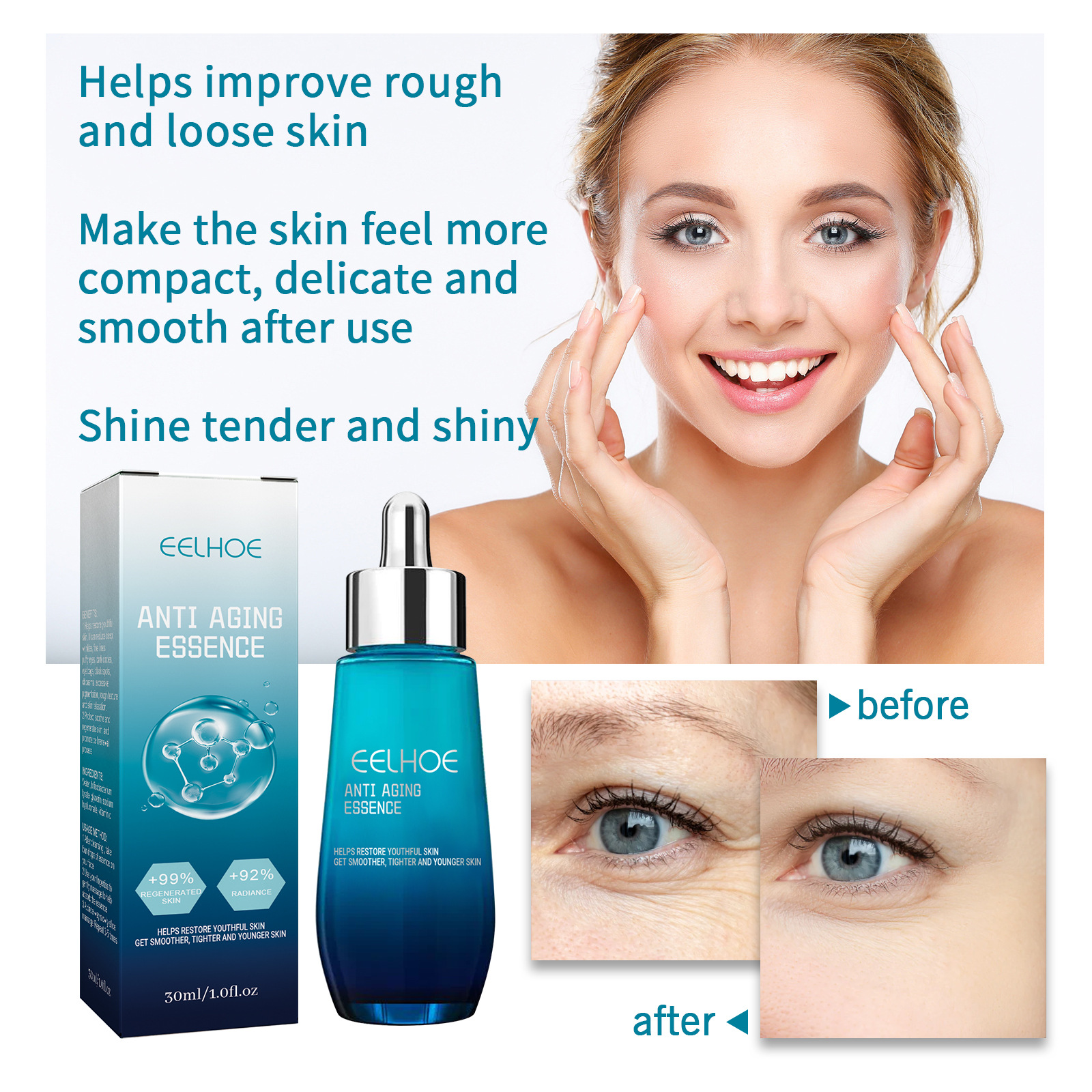 EELHOE anti-aging reduces wrinkles, bags, black eye circles, moisturizes, tightens, resists wrinkles and brightens skin_voghion.com