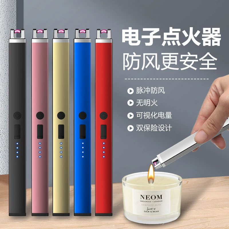 Домашний Электрический дуговой пистолет зажигания кухня воспламенитель газ открытый барбекю палка зажигания ветрозащитная аккумуляторная металлическая мягкая 302