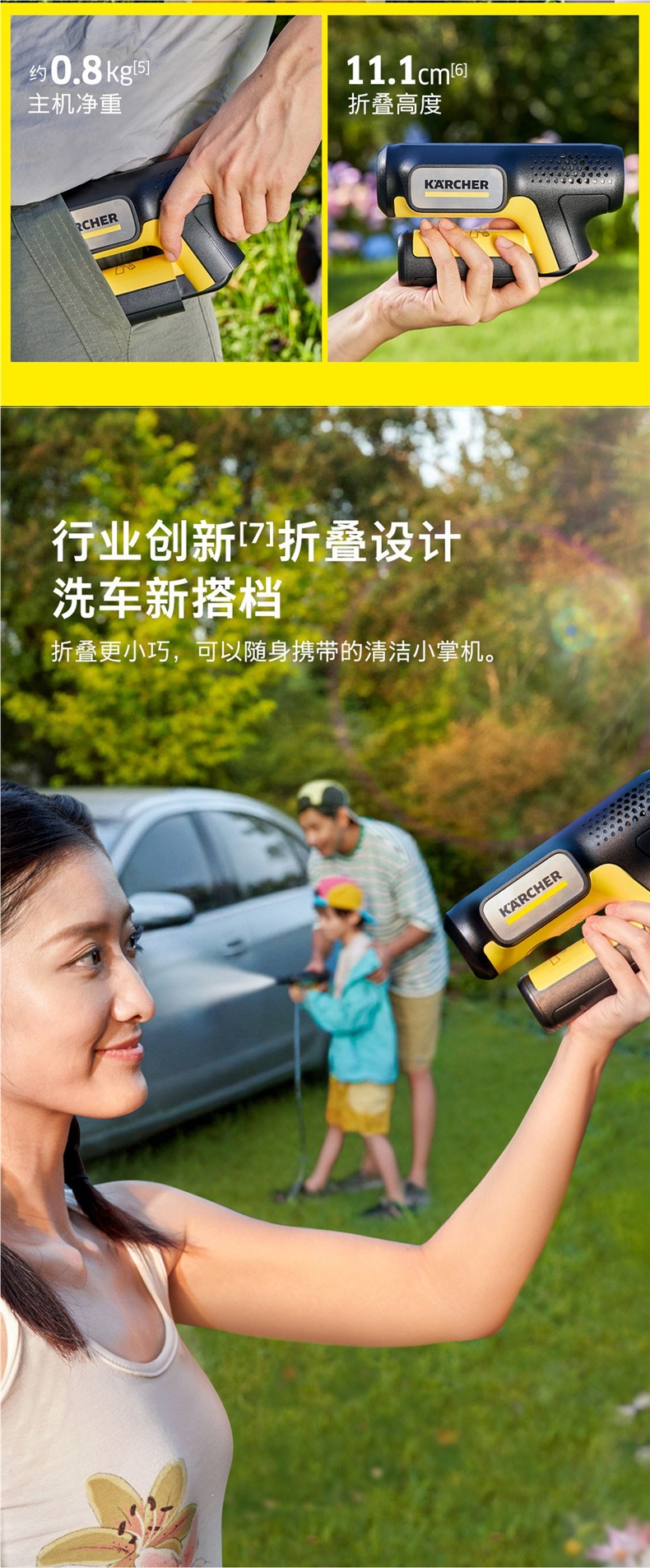 German Karcher Portable Wireless Car Washer 2026 New Model Powerful Pressurized Handheld Household Car Wash High-Pressure Water Gun