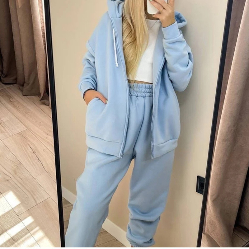 Îmbrăcăminte pentru femei, pulover cu glugă, jachetă, pantaloni creion, costum sport de agrement_voghion.com