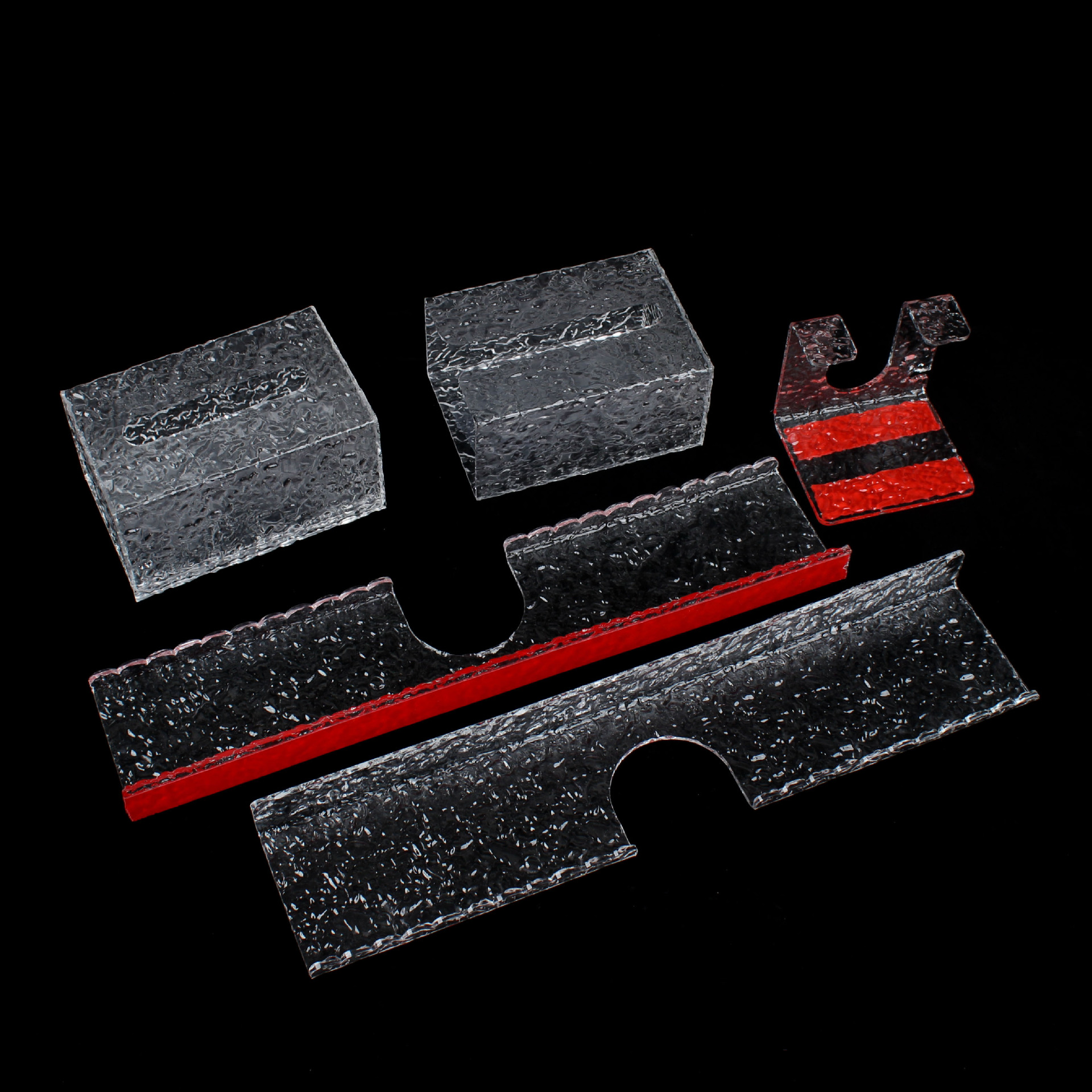 加厚亚克力浴室置物架 壁挂免打孔 洗漱台化妆品收纳架定制