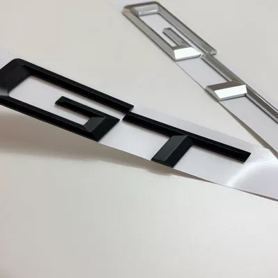 Suitable for BMW GT emblem, 5 Series, 3 Series GT, rear emblem, 330i, 535i, 320i, 535i, letter car sticker, black car emblem (Car logo) - standard-