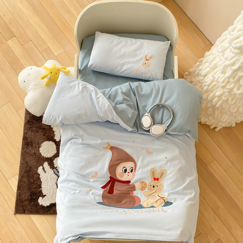 100S Australian Cotton Pure Cotton Kindergarten Three-Piece Set, Class a Children's Quilt Cover, Four-Piece Bedding Set, Six-Piece Set for Nap Time in Kindergarten 100S Australian Cotton Pure Cotton Kindergarten Three-Piece Set, Class a Children's Quilt Cover, Four-Piece Bedding Set, Six-Piece Set for Nap Time in Kindergarten
