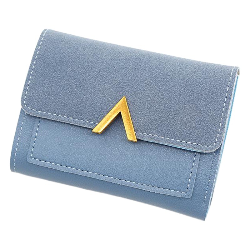 Nuevo estilo coreano simple de las mujeres cartera corta de gran capacidad chica estudiante cartera pequeña tarjeta titular de la moneda monedero