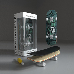 Cross-Border Finger Skateboard Professional Version Bearing Wheel Five-Layer Maple Novice Entry Mini Fingertip Skateboard Ornament Toy