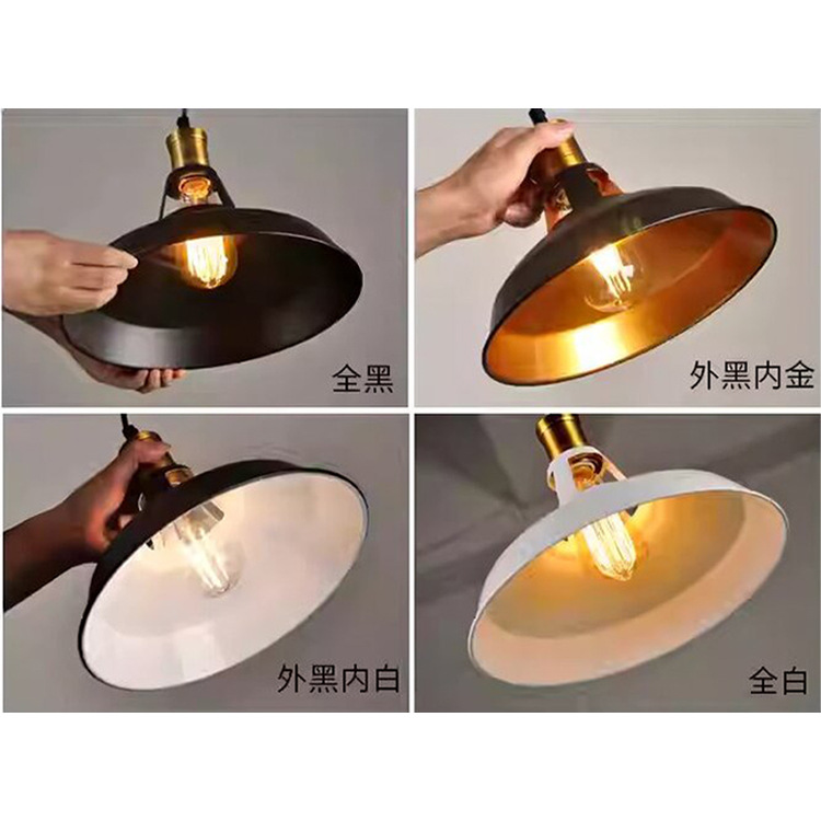 Araña de hierro forjado de viento industrial transfronterizo, restaurante retro, barra de bar, candelabro de porche, pantalla de lámpara de un solo cabezal