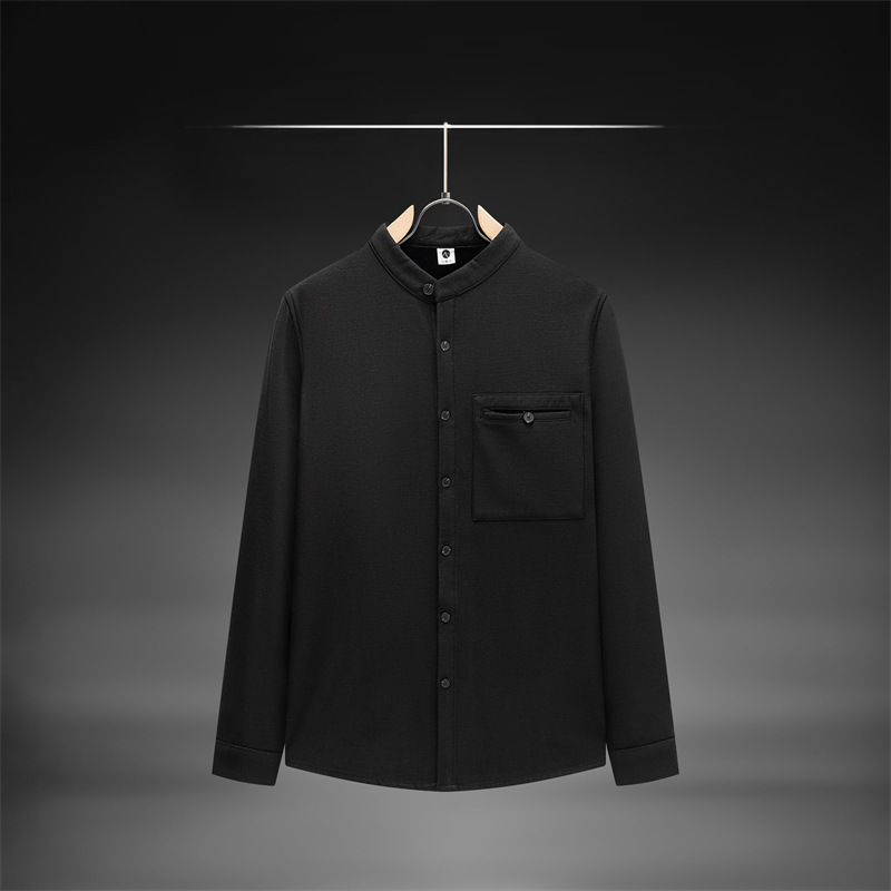 Designer New Chinese Style Old Money Style Men's Velvet Bottoming Shirt