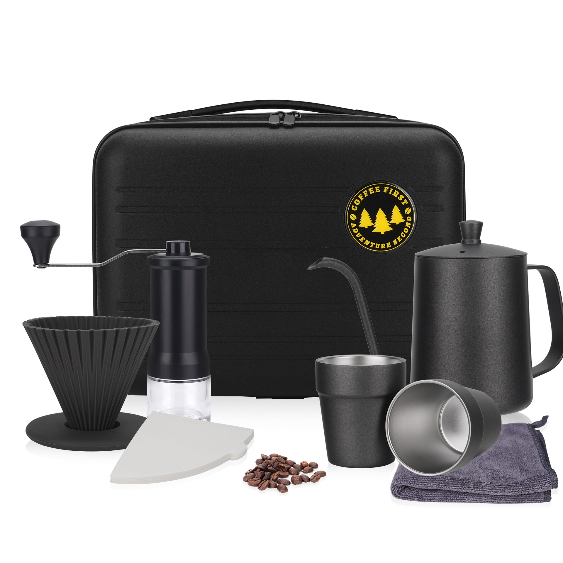 Juego de Café Eléctrico para Preparación Manual de Acero Inoxidable con Caja de Regalo image 8