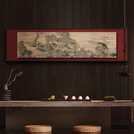 东方美学的新中式装饰画《墨竹图》酒店餐厅风景背景挂画