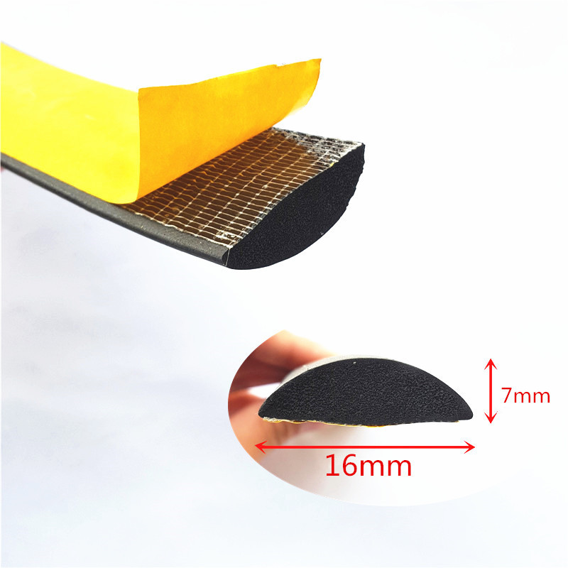 30*5mm半圆形带胶自粘三元乙丙发泡D型实心半圆橡胶海绵密封胶条