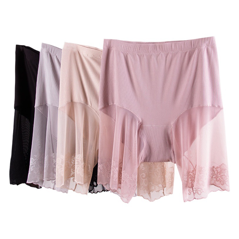 Pantalones de seguridad de talla grande pantalones de Quinto de verano para mujer anti-exposición delgada no rizado ropa interior dos en uno anti-desgaste pierna