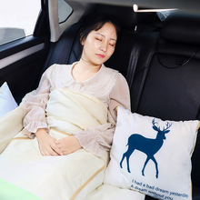 車載抱枕車用枕頭被子兩用一對車內毛毯汽車折疊空調被靠墊二合一