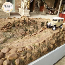 厂家供应沙盘模型微缩景观 商场坦克王越野车玩具模型沙盘雕塑