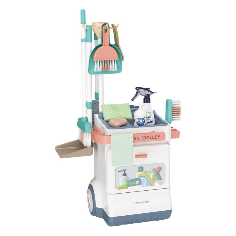 Cross-Border Play House niños médico juguete limpieza remolque compras rompecabezas niños y niñas juguete traje de regalo de cumpleaños
