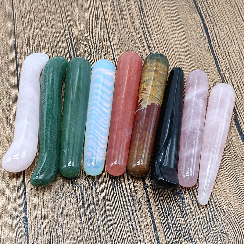 Export supply crystal massage stick natu...