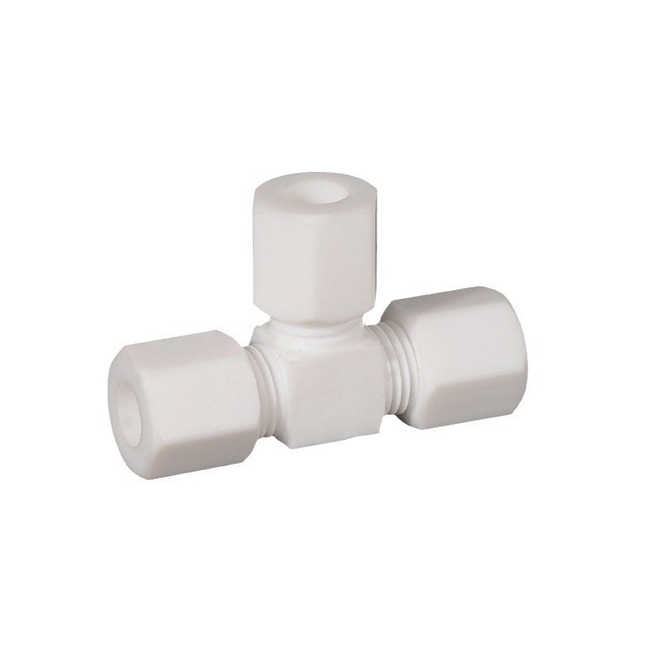 PTFE聚四氟乙烯特氟龙英制卡套三通接头ROKE品牌高压耐腐蚀耐高压