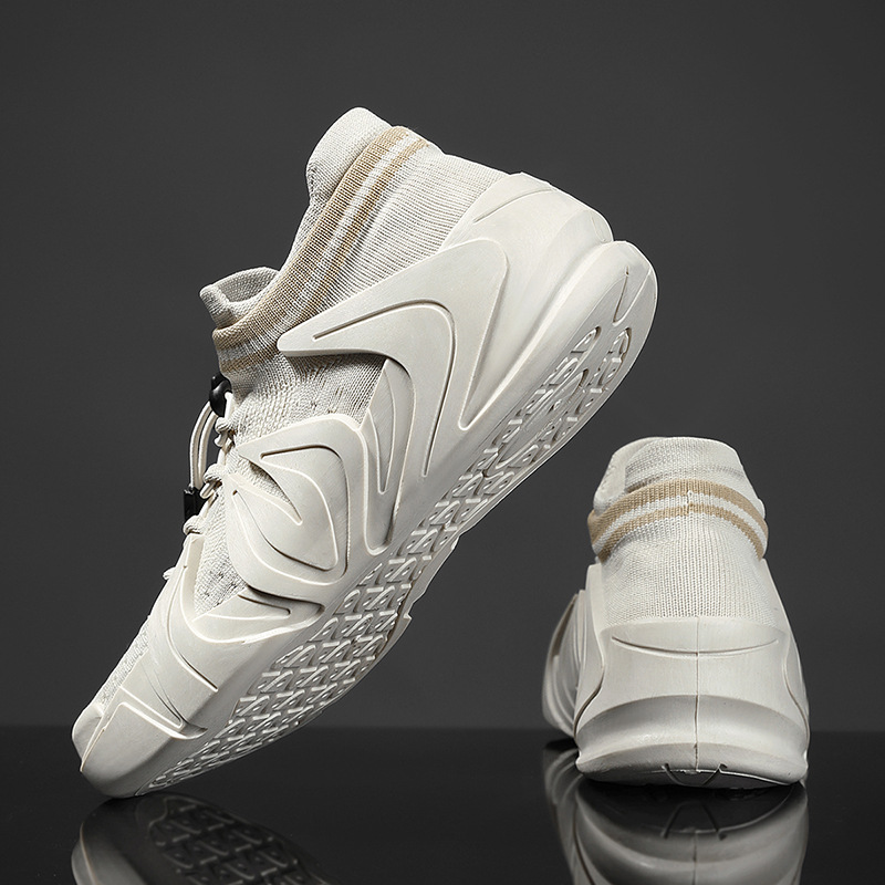 Zapatos de hombre que se pueden usar en cuatro estaciones, nueva tendencia de la moda, casual sin cordones, suela gruesa, punta redonda, zapatos de hombre transpirables deportivos de todo fósforo