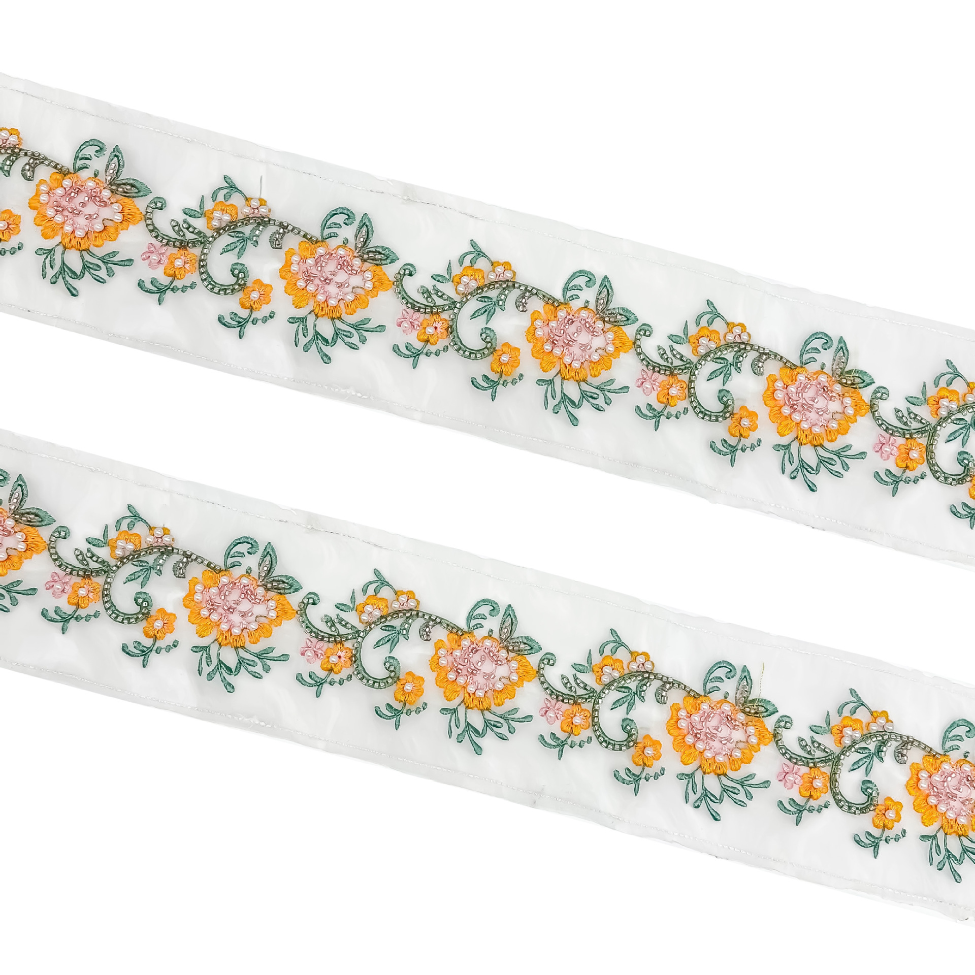 9 cm de ancho estilo nacional de seda hilo de red bordado de encaje cuello de manguito de falda decoración accesorios de encaje hechos a mano image 5